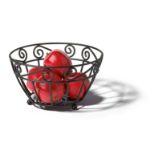 Picture of Scroll Fruit Bowl - Black