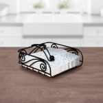 Picture of Scroll Deco Weighted Napkin Holder - Black