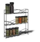 Picture of Countertop & Wall Mount 3-Tier Spice Rack - Black