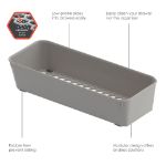 Picture of HEXA® 3" x 9" Drawer Organizer — Stone Gray