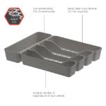 Picture of HEXA® 5-Divider Silverware Tray — Stone Gray