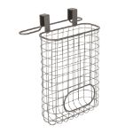 Picture of Grid Over the Cabinet Towel Bar & Recycling Bag Holder - Industrial Gray