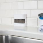 Picture of Magnetic Countertop Brush & Dustpan Wht/Char