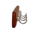 Picture of 4-Hook Wall Mount Key Rack - Walnut/Satin Nickel