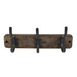 Picture of Richmond Wall Mount 3-Hook Wood Rack - Coffee