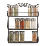 Picture of Scroll Wall Mount 3-Tier Spice Rack - Black