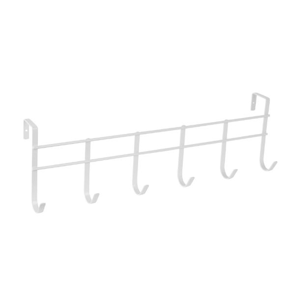 Picture of Over the Door 6-Hook Rack - White