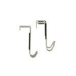 Picture of 2-Piece Over the Cabinet Pos/Neg Hook Set - Brushed Nickel