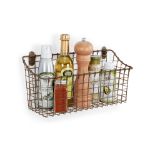 Picture of Vintage Living Extra Large Cabinet & Wall Mount Basket - Bronze