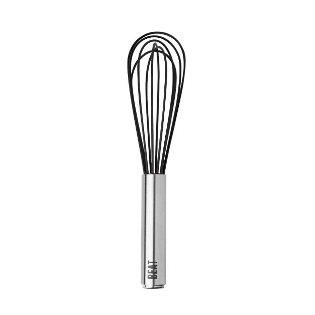 Picture of 9" Silicone Coated Stainless Steel Beat Whisk - Black