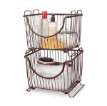 Picture of Ashley Large Stacking Basket - Bronze