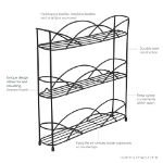 Picture of Countertop & Wall Mount 3-Tier Spice Rack - Black