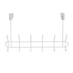 Picture of Over the Door 6-Double Hook Rack - White