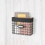 Picture of Vintage Living Wall Mount Small Mail Bin - Black