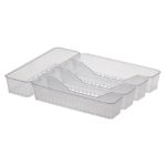 Picture of HEXA® 5-Divider Silverware Tray — Clear Frost