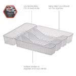 Picture of HEXA® 5-Divider Silverware Tray — Clear Frost