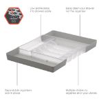 Picture of HEXA® 5-Divider Silverware Tray – Expandable — Stone Gray